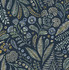 A-Street Prints Briar Navy Floral Wallpaper Whimsy Covers about 56.4 square feet Great Britain Unpasted 10.4-in repeat, drop match 20.5-in by 33-ft long roll - My Fabric Connection -