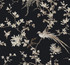 Ronald Redding Bird & Blossom Chinoserie Black Wallpaper 24 Karat Covers about 60.8 square feet 27-in by 27-ft long roll Unpasted 25.25 - My Fabric Connection -