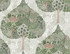 Antonina Vella Mystic Forest Green & Coral Wallpaper Antonina Vella Boho Luxe Covers about 60.8 square feet United States Unpasted 20.5-in repeat, straight match 27-in by 27-ft long roll - My Fabric Connection -