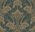 Antonina Vella Nouveae Damask Green Wallpaper Antonina Vella Deco Covers about 60.8 square feet 27-in by 27-ft long roll Unpasted 25.25 - My Fabric Connection -
