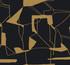 Antonina Vella Abstract Geo Black & Gold Wallpaper Antonina Vella Modern Metals Second Edition Covers about 60.5 square feet China Unpasted 25.2-in repeat, drop match 27-in by 26.9-ft long roll - My Fabric Connection -
