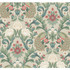 Ronald Redding Plume Dynasty Taupe Wallpaper Arts and Crafts Covers about 60.8 square feet Unpasted 25.25-in repeat, straight match 27-in by 27-ft long roll - My Fabric Connection -