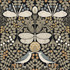 Ronald Redding Butterfly Garden Black Metallic Wallpaper Arts and Crafts Covers about 56.4 square feet Unpasted 20.5-in repeat, straight match 20.5-in by 33-ft long roll - My Fabric Connection -