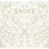 Ronald Redding Lockwood Damask Beige Wallpaper Arts and Crafts Covers about 60.8 square feet Unpasted 25.25-in repeat, straight match 27-in by 27-ft long roll - My Fabric Connection -
