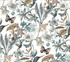 York Wallcoverings Butterfly House White & Blue Wallpaper Blooms Covers about 60.8 square feet 27-in by 27-ft long roll Unpasted 24 - My Fabric Connection -