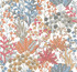 York Wallcoverings Forest Floor Coral Wallpaper Blooms Covers about 60.8 square feet Unpasted 25.25-in repeat, drop match 27-in by 27-ft long roll - My Fabric Connection -