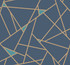 Inspired by Color Prismatic Navy & Gold Metallic Wallpaper Blues II Covers about 60.8 square feet Prepasted 25.25-in repeat, drop match 27-in by 27-ft long roll - My Fabric Connection -