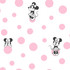 York Wallcoverings Minnie Dots Pink Wallpaper Disney Kids Vol. 4 Covers about 56.4 square feet Unpasted 20.5-in repeat, drop match 20.5-in by 33-ft long roll - My Fabric Connection -
