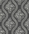 Magnolia Home Coverlet Floral White & Black Wallpaper Magnolia Home Covers about 56.4 square feet Prepasted 12-in repeat, drop match 20.5-in by 33-ft long roll - My Fabric Connection -
