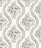 Magnolia Home Coverlet Floral Black & Off White Wallpaper Magnolia Home Covers about 56.4 square feet Prepasted 12-in repeat, drop match 20.5-in by 33-ft long roll - My Fabric Connection -