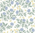 Rifle Paper Co. Peonies Periwinkle & Sage Wallpaper Rifle Paper Co. Covers about 60.8 square feet Unpasted 25.25-in repeat, drop match 27-in by 27-ft long roll - My Fabric Connection -