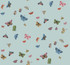 Rifle Paper Co. Butterfly House Light Blue Wallpaper Rifle Paper Co. 3rd Edition Covers about 60.8 square feet Unpasted 25.25-in repeat, straight match 27-in by 27-ft long roll - My Fabric Connection -