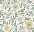 Rifle Paper Co. Aster Gold Wallpaper Rifle Paper Co. 3rd Edition Covers about 60.8 square feet Unpasted 25.25-in repeat, drop match 27-in by 27-ft long roll - My Fabric Connection -