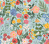 Rifle Paper Co. Blossom Light Blue Wallpaper Rifle Paper Co. 3rd Edition Covers about 60.8 square feet Unpasted 24-in repeat, drop match 27-in by 27-ft long roll - My Fabric Connection -