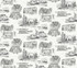 York Wallcoverings Modern Vista Toile Black Wallpaper Toile Resource Library Covers about 60.8 square feet Prepasted 12-in repeat, straight match 27-in by 27-ft long roll - My Fabric Connection -