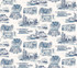 York Wallcoverings Modern Vista Toile Navy Wallpaper Toile Resource Library Covers about 60.8 square feet Prepasted 12-in repeat, straight match 27-in by 27-ft long roll - My Fabric Connection -
