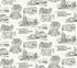 York Wallcoverings Modern Vista Toile Evergreen Wallpaper Toile Resource Library Covers about 60.8 square feet Prepasted 12-in repeat, straight match 27-in by 27-ft long roll - My Fabric Connection -