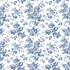 York Wallcoverings Anemone Toile Navy Wallpaper Toile Resource Library Covers about 56.4 square feet Prepasted 20.5-in repeat, straight match 20.5-in by 33-ft long roll - My Fabric Connection -