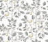 York Wallcoverings Limoncello Toile Black Wallpaper Toile Resource Library Covers about 60.8 square feet Unpasted 24-in repeat, straight match 27-in by 27-ft long roll - My Fabric Connection -