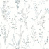 York Wallcoverings Wildflower Sprigs Blue & Green Peel & Stick Wallpaper Watercolor Botanicals Covers about 34.2 square feet Peel & Stick 20.5-in repeat, drop match 20.5-in by 20-ft long roll - My Fabric Connection -