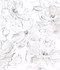 York Wallcoverings Floral Dreams Grey Peel & Stick Wallpaper Watercolor Botanicals Covers about 34.2 square feet 20.5-in by 20-ft long roll Peel & Stick 20.5 - My Fabric Connection -