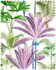 PALMERAS Linen (FB00006) by Mind The Gap Designer Fabric | FB00006 | TROPICAL MOOD | Green, Pink, Purple | Fabric Carolina | https://www.fabriccarolina.com/