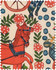 FASNACHT Linen (FB00096) by Mind The Gap Designer Fabric | FB00096 | TYROL APRES-SKI HOME COLLECTION | Blue, Green, Red, Taupe | Fabric Carolina | https://www.fabriccarolina.com/