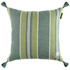 SZEPVIZ Stripe Heavy Linen Cushion (LC40094) by Mind The Gap Designer Pillows | LC40094 | TRANSYLVANIAN ROOTS | 20 x 20 in | Green, White | Fabric Carolina | https://www.fabriccarolina.com/
