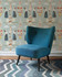 Mind the Gap Wallpaper The Great Show Blue Premium Wallpaper WALLPAPER DESIGNER COLLECTION Non-woven Made in Europe Paste the wall 3 rolls x 20.5 x 3.25 yards - My Fabric Connection -