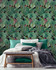 TROPICAL FOLIAGE Anthracite Wallpaper (WP20366) by Mind The Gap Designer Wallpaper | WP20366 | THE WALLPAPER COLLECTABLES | 3 rolls x 20.5 x 118.1 in | 0.52m / 20.5in | 3m / 118in | 4.65mp | 67cm / 26.3in | Black, Green, Pink | Satin Matte | Paste the wall | 3-rolls in a box | Fabric Carolina | https://www.fabriccarolina.com/