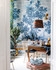 Mind the Gap Wallpaper Azure Mural Wallpaper SUNDANCE VILLA Textured Matte Made in Europe Paste the wall 3 rolls x 20.5 x 3.25 yards - My Fabric Connection -