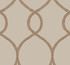 Ronald Redding Laurel Leaf Ogee Brown Wallpaper 24 Karat Covers about 60.8 square feet 27-in by 27-ft long roll Unpasted 25.25 - My Fabric Connection -