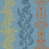 Boråstapeter Anja Blue Ornate Stripe Wallpaper Wall Vision Covers about 57.5 square feet 20.9-in by 33-ft long roll Unpasted 20.9 - My Fabric Connection -