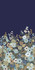 Rifle Paper Co. Garden Party Navy Wall Mural Rifle Paper Co. 3rd Edition Covers 2 panels - measures 5.5-ft wide by 11.2-ft tall when assembled 33.25-in by 11.2-ft long roll Unpasted 0 - My Fabric Connection -
