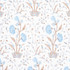 Schumacher Fabric Khilana Floral Sky 178334 Jacaranda 6.75" - My Fabric Connection -
