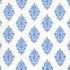 Schumacher Fabric Zinda Embroidery Blue On Ivory 70225 Bohemia 12.75" - My Fabric Connection -