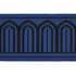 Schumacher Trim Arches Embroidered Tape Wide Black On Navy 81160 Miles Redd 5.3" - My Fabric Connection -