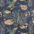 Magnolia Fabric Duck Hunt Nautic - 100% Cotton India 10000 Horizontal: 13.5 and Vertical: 13.5 54 - My Fabric Connection -