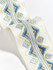 Scalamandre Trim Flamme Embroidered Tape Blue And Yellow SCT33350002 THE METROPOLITAN MUSEUM OF ART 56% VISCOSE 30% SILK 14% COTTON INDIA LIGHT DUTY Horizontal: 1.75" and Vertical: 0" 3 - My Fabric Connection -