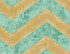 Seabrook Wallpaper Hubble Chevron Metallic Gold and Teal Avant Garde  United States 60.75 20.87" 27"  - My Fabric Connection -