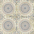 Seabrook Wallpaper Mandala Boho Tile Coral, Cream, and Midnight Blue Boho Rhapsody  United States 56.05 20.87" 20.5"  - My Fabric Connection -