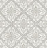 Seabrook Wallpaper Plumosa Tile Cove Gray and Silver Luxe Retreat  United States 56.05 10.43" 20.5"  - My Fabric Connection -