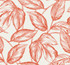 Seabrook Wallpaper Beckett Sketched Leaves Rich Coral Summer House  United States 60.75 25.2" 27"  - My Fabric Connection -