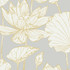 Seabrook Wallpaper Water Lily Floral Metallic Gold & Grey Etten Studios Online  Netherlands 57.5 25.2" 20.9"  - My Fabric Connection -