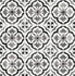 Seabrook Wallpaper Sorento Tile Black Daisy Bennett Peel and Stick  United States 30.75 6.95" 20.5"  - My Fabric Connection -