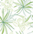 Seabrook Wallpaper Spider Plants Green NextWall Peel & Stick  United States 30.75 20.87" 20.5"  - My Fabric Connection -