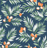 Seabrook Wallpaper Citrus Branch Navy, Sage, & Orange NextWall Peel & Stick  United States 30.75 20.87" 20.5"  - My Fabric Connection -