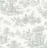 Seabrook Wallpaper Chateau Toile Argos Grey NextWall Peel & Stick  United States 30.75 20.87" 20.5"  - My Fabric Connection -