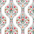 Seabrook Wallpaper Floral Ogee Rose Pink & Spruce NextWall Peel & Stick  United States 30.75 6.3" 20.5"  - My Fabric Connection -