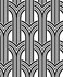Seabrook Wallpaper Geometric Arches Ebony & Lace NextWall Peel & Stick  Netherlands 31.35 6.3" 20.9"  - My Fabric Connection -